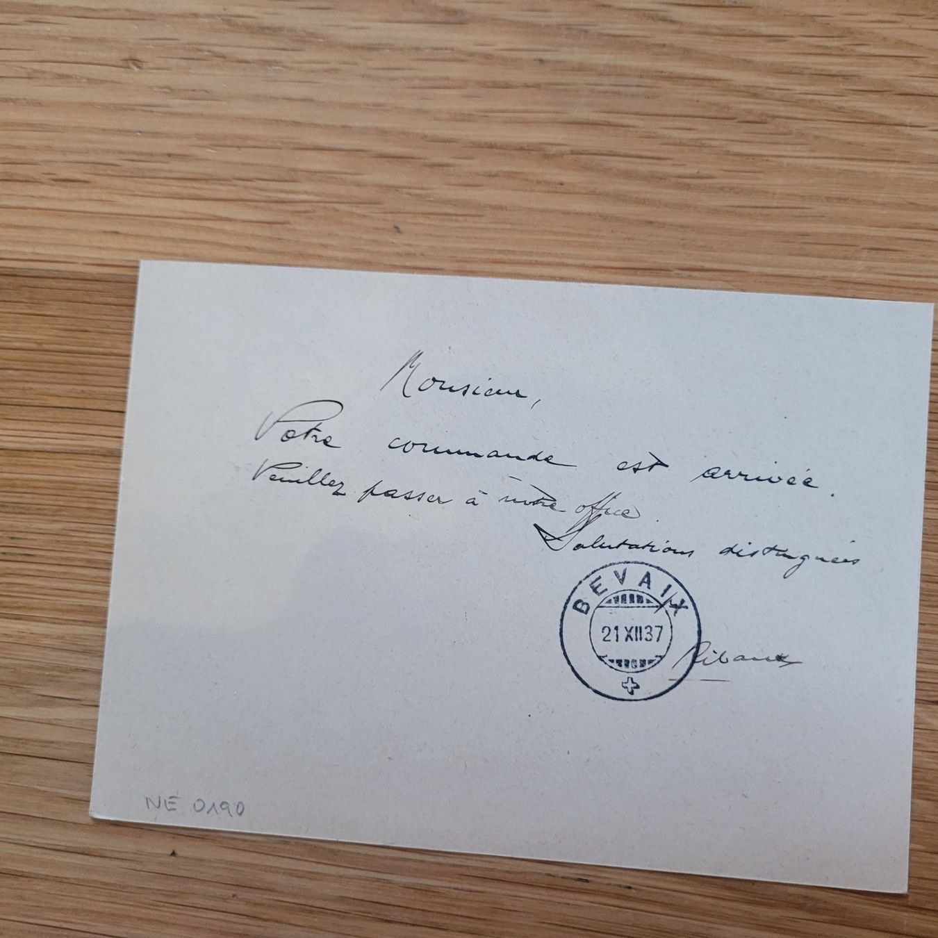 Tous les timbres: Document Bevaix 1937 – D'occasion à Biel/Bienne par Destockweb 1