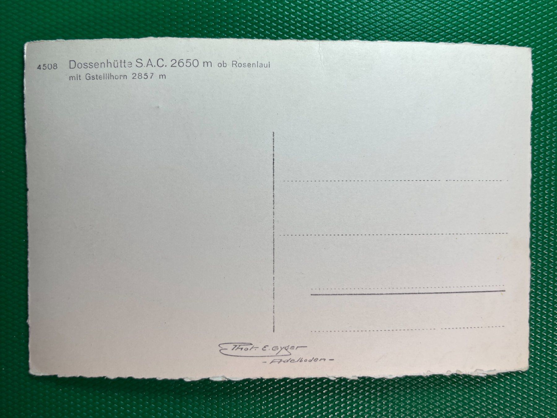 Cartoline postali: Dossenhütte S.A.C. – Usato da Steg VS venduto da _vinci_ 1