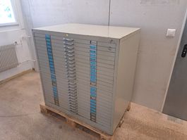 VIDMAR Schubladenstock Planschrank Vintage Metallschrank