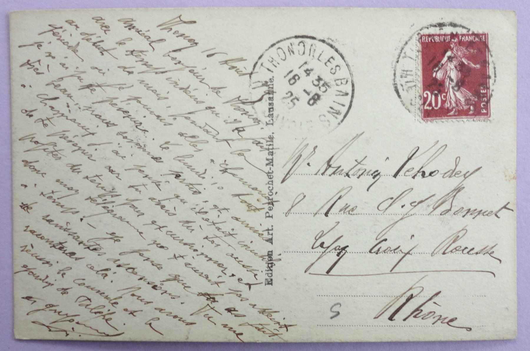 Cartoline postali: Coucher de Soleil sur le Léman – Usato da Fétigny venduto da Billy2miny 1