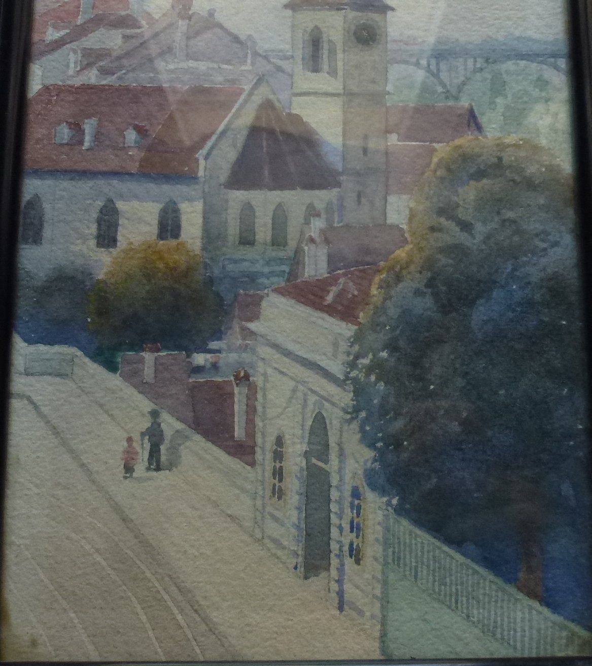 Dipinti: Aquarell ++ Ansicht Nydegg Kirche Bern – Usato da Walkringen venduto da Casablanca777 2