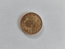 Moneta oro 20 Franchi Vreneli Svizzera anno 1925