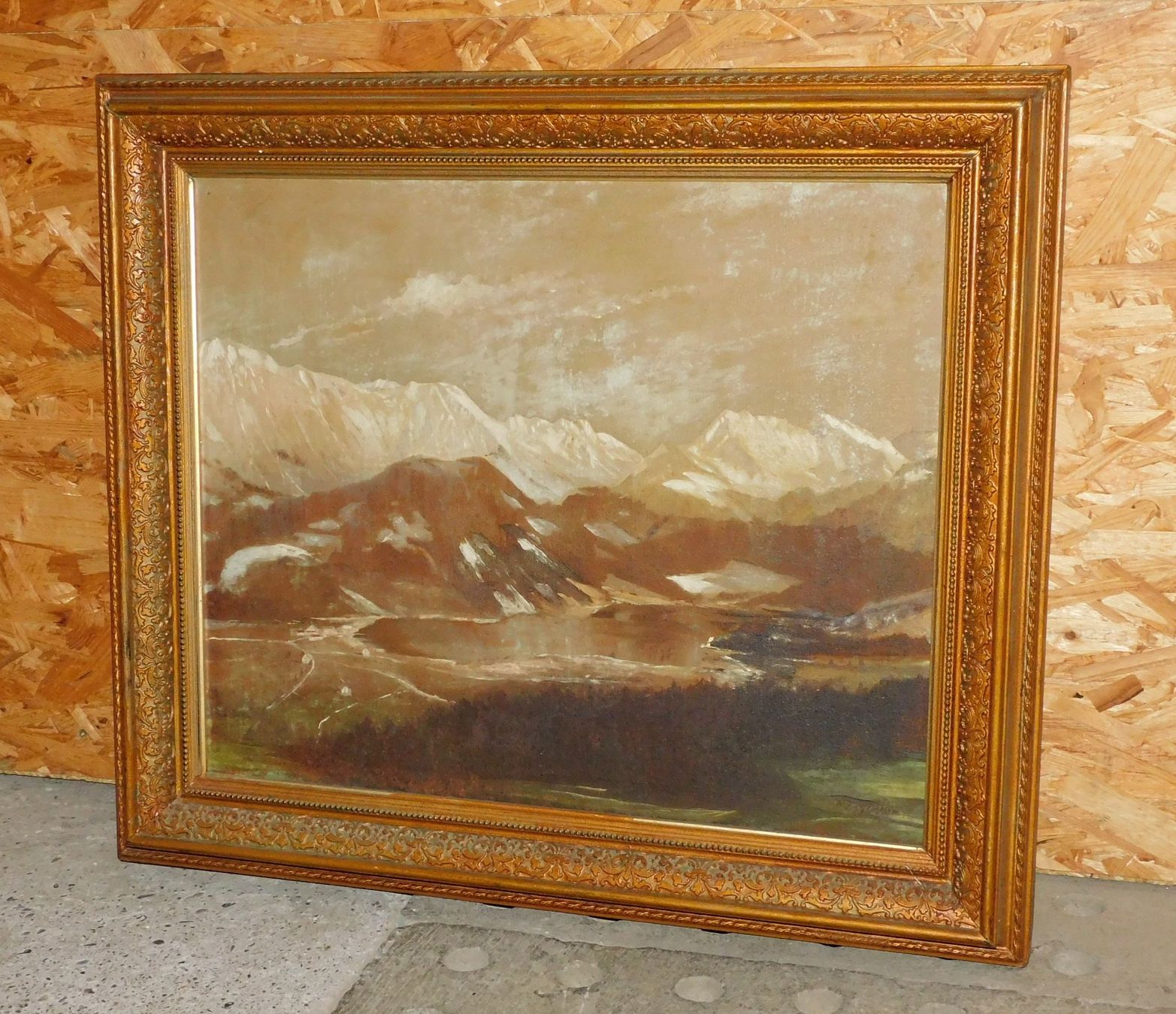 Dipinti: Kunst Gemälde grosses altes Ölgemälde signiert Stuckrahmen – Usato da Sursee venduto da 76 1