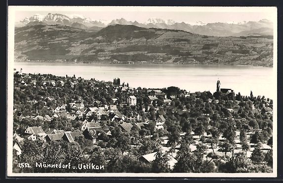 Cartes postales: AK Männedorf, Teilansicht und Uetikon – D'occasion à Berlin par bartko-reher