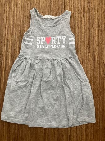 Graues Sommerkleid von H&M, Grösse 98/104 🛍️
