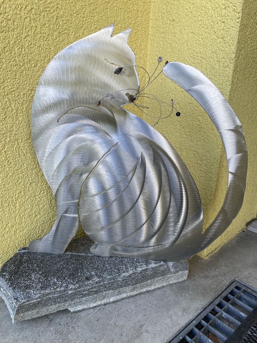 Statuette: Katze aus Chromstahl – Usato da Tübach venduto da Rosengaertner 2