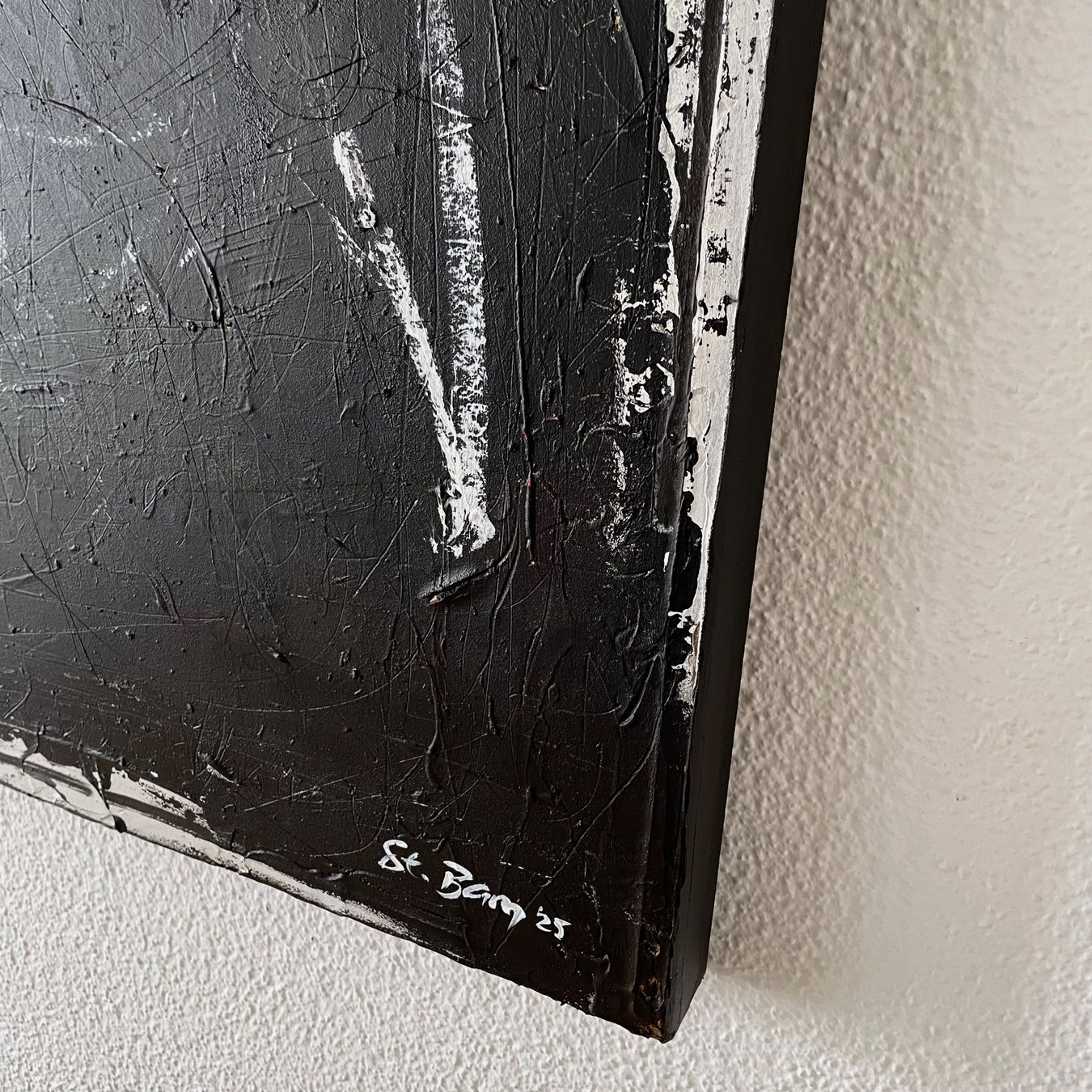 Foto & Immagini: Black White Acryl Moderne Kunst Abstrakt Bild Stefan Bammert – Nuovo (secondo la descrizione) da St. Niklausen LU venduto da Stefan_Bammert_Art 2
