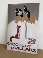 Reliefiertes Blechschild CHOCOLAT VILLARS Fribourg 