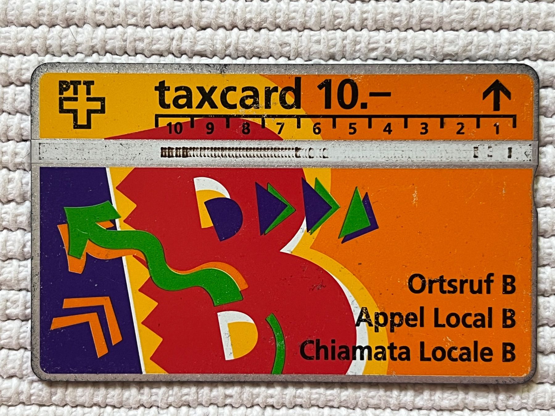 Schede telefoniche: PTT Taxcard 10.- Ortsruf B – Usato da Zürich venduto da Gurkis