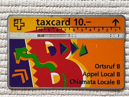 PTT Taxcard 10.- Ortsruf B