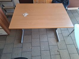 Schreibtisch Buche Nachbildung Metallgestell gebraucht