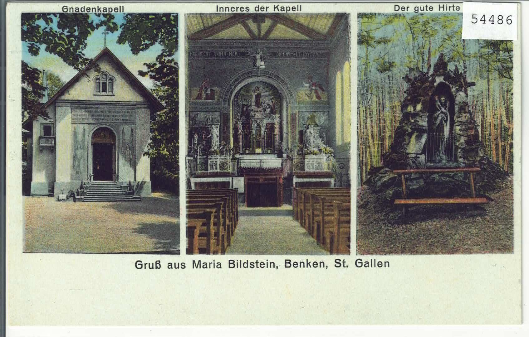 Ansichtskarten: Gruss von Maria Bildstein Benken SG – Gebraucht aus Ettingen von Kartenplanet