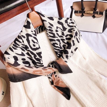 NEW Large Shawl, Animal Print Black White Brown 172x86cm