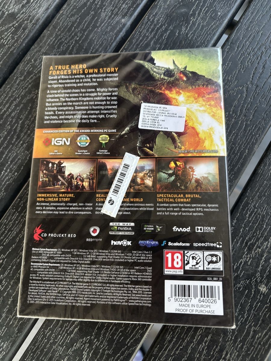 Giochi: The Witcher 2 - Enhanced Edition PC Neu! – Nuovo e nell'imballaggio originale da Lichtensteig venduto da Foka11 1