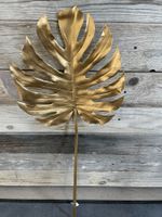 Kunstblume/goldene Blätter/Variabel biegbar/Neu/OVP