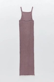 Rippstrick Kleid Zara lila Grösse S - M