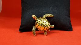 Goldene Schildkröte Brosche, Vintage Schmuck, Top Zustand