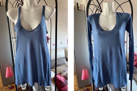 Twin-set Bruce Field débardeur t-shirt Manche Longue, Bleu S