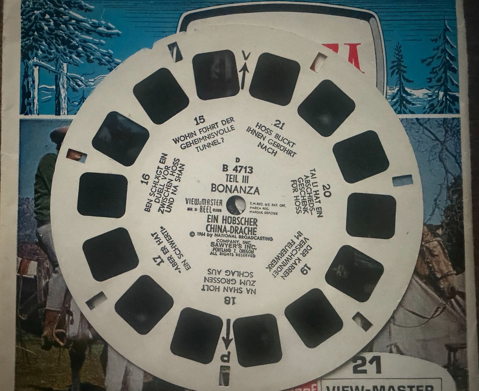 View-master Giocattoli: View-Master 3D: Nr. B 471 BONANZA (3 Scheiben) – Usato da Tegerfelden venduto da siebenmacky 5