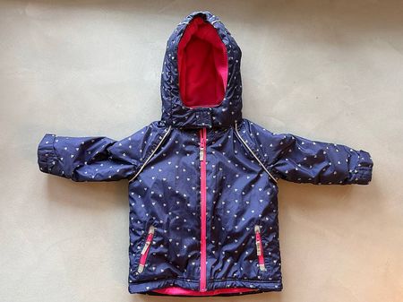Winterjacke blau/pink Grösse 86/92