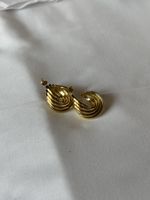 Goldene Edelstahl Ohrringe mit Steckern