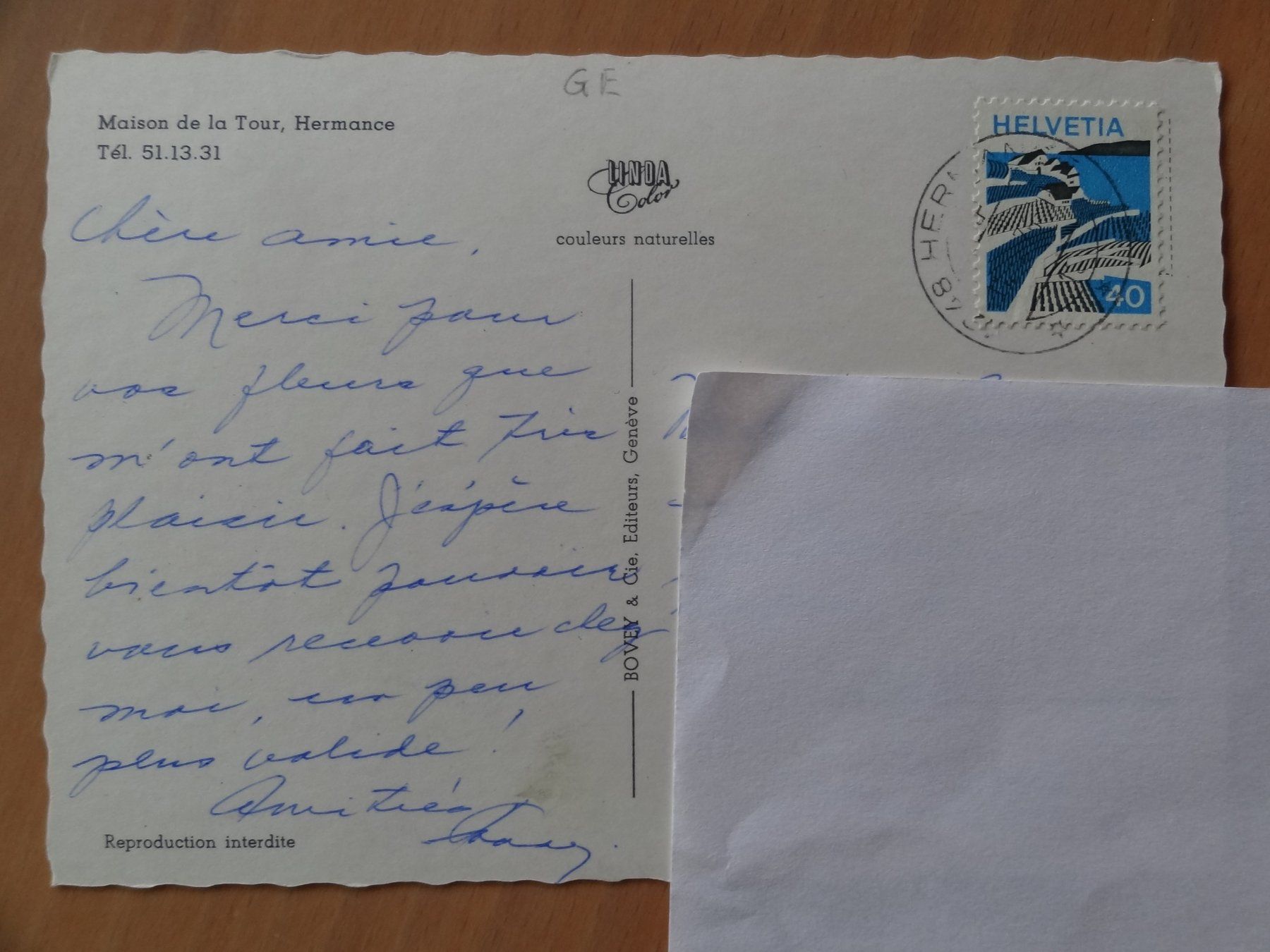 Cartoline postali: Hermance - Maison de la Tour - GE – Usato da St Léonard venduto da Riglin 1