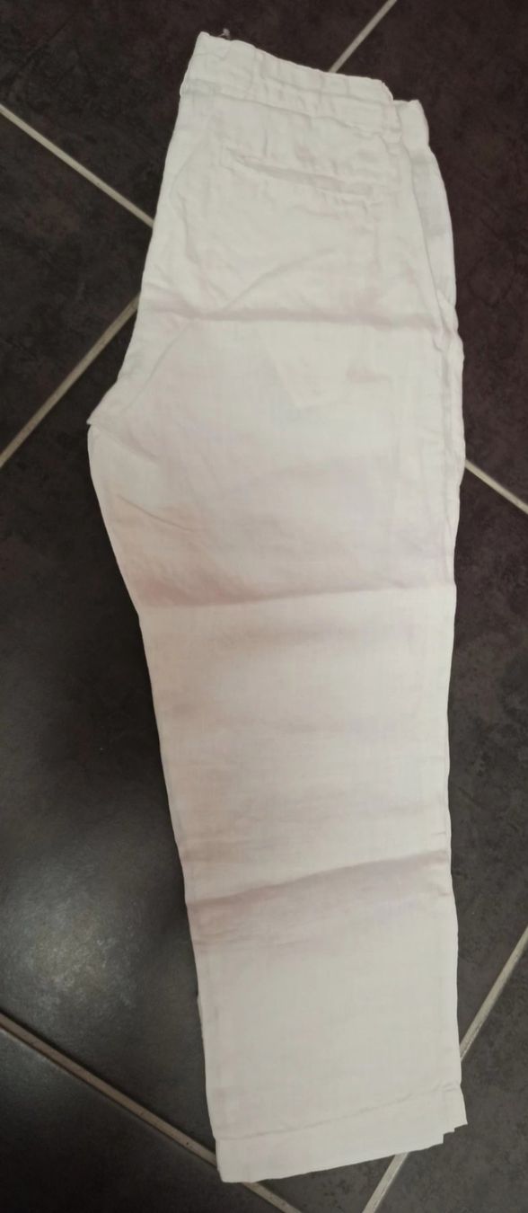 Pantaloni: Pantalon en lin blanc 14 ans neuf – Nuovo e nell'imballaggio originale da Leytron venduto da SoniaGreen 2