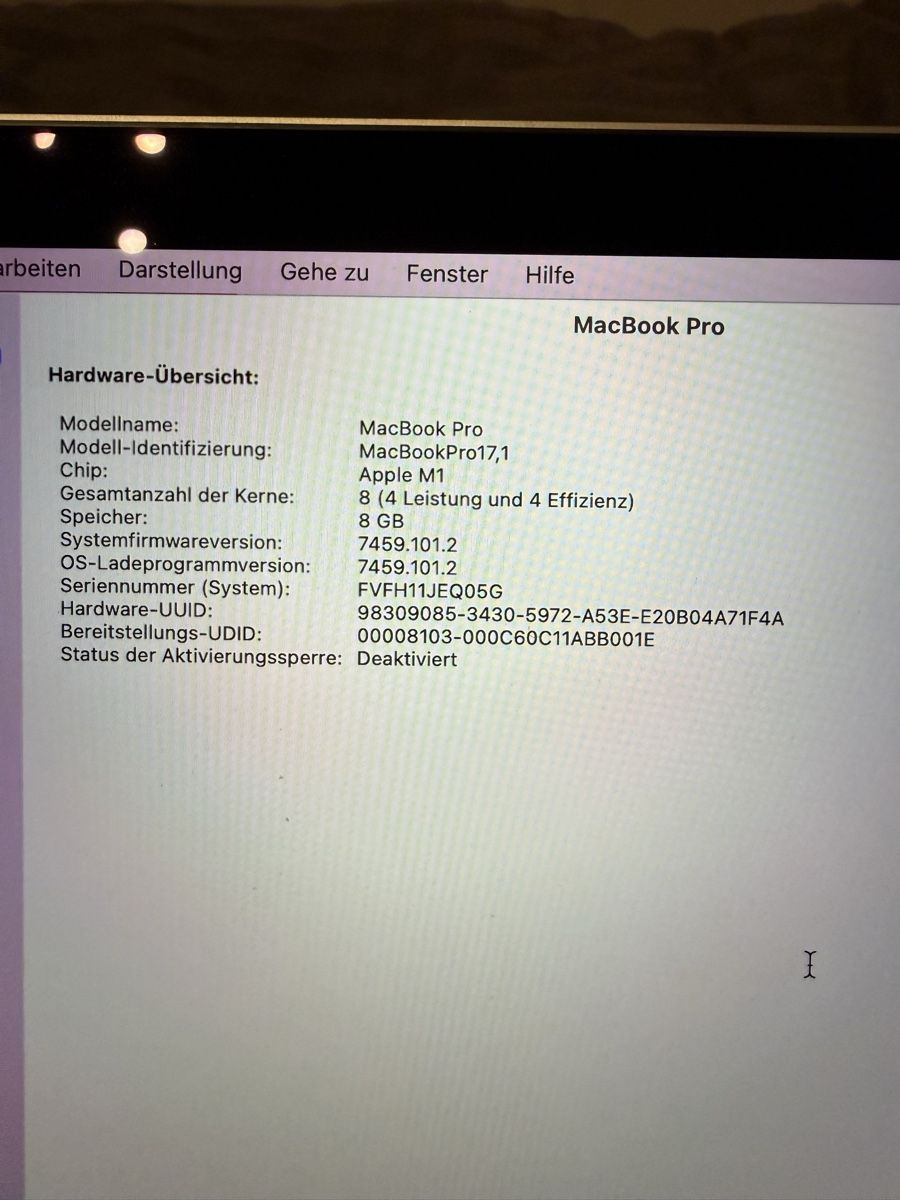 Apple Notebooks: MacBookPro 17.1 – Gebraucht aus Hörhausen von jamesbond_ 2