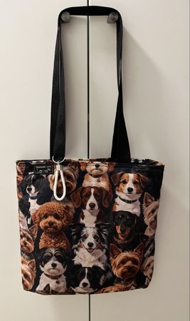 Stofftasche Hunde Motiv handgefertigt neuwertiger Zustand