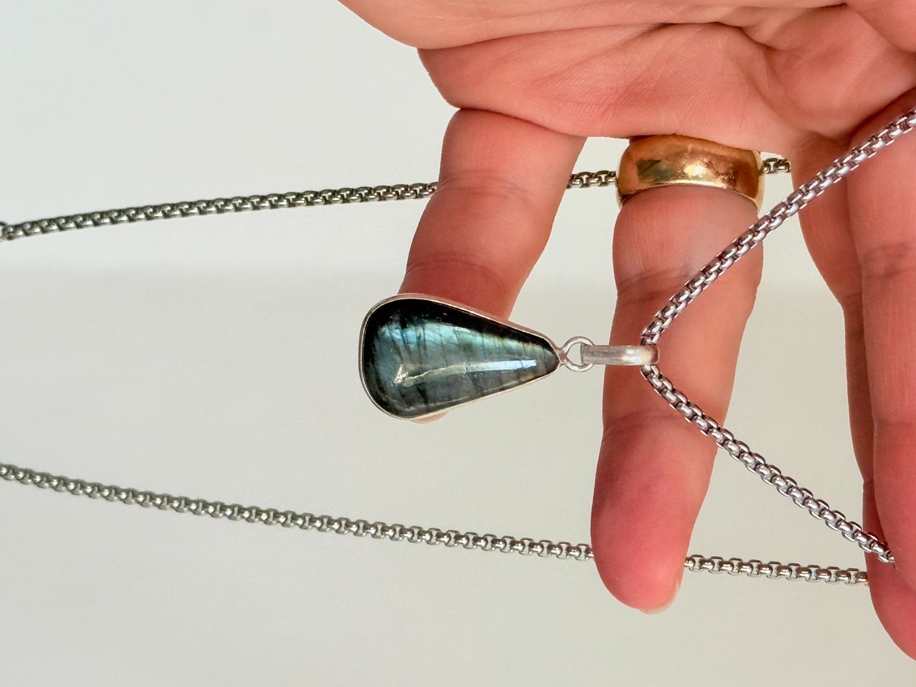 Catenine: Labradorite necklace – Nuovo e nell'imballaggio originale da Genève venduto da AGBERG 4