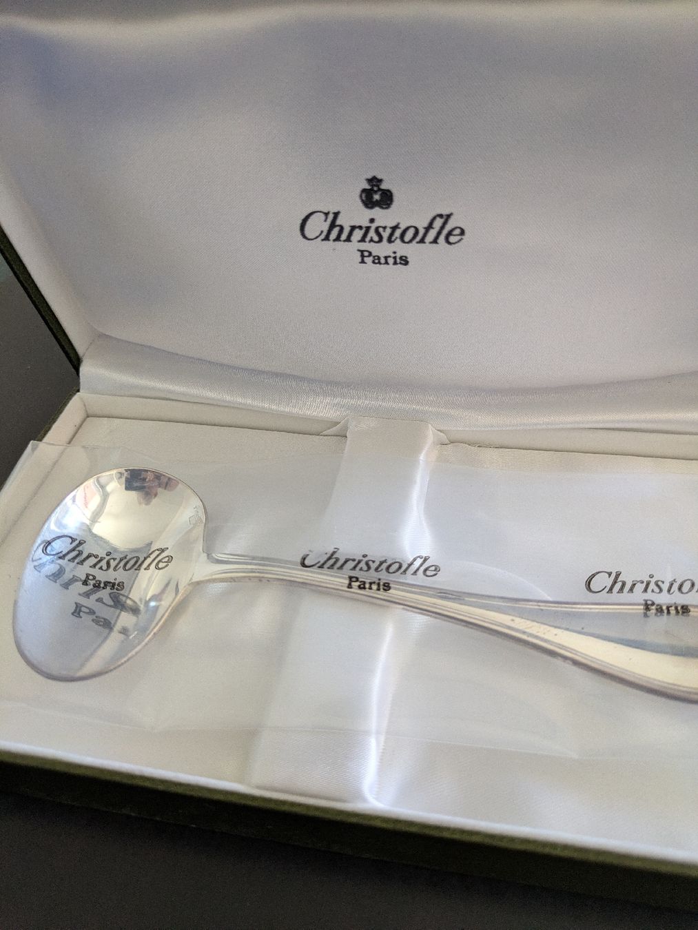 Christofle Set di posate: Cuillère en argent Christofle Paris – Nuovo e nell'imballaggio originale da Lausanne venduto da Christelle_T 1