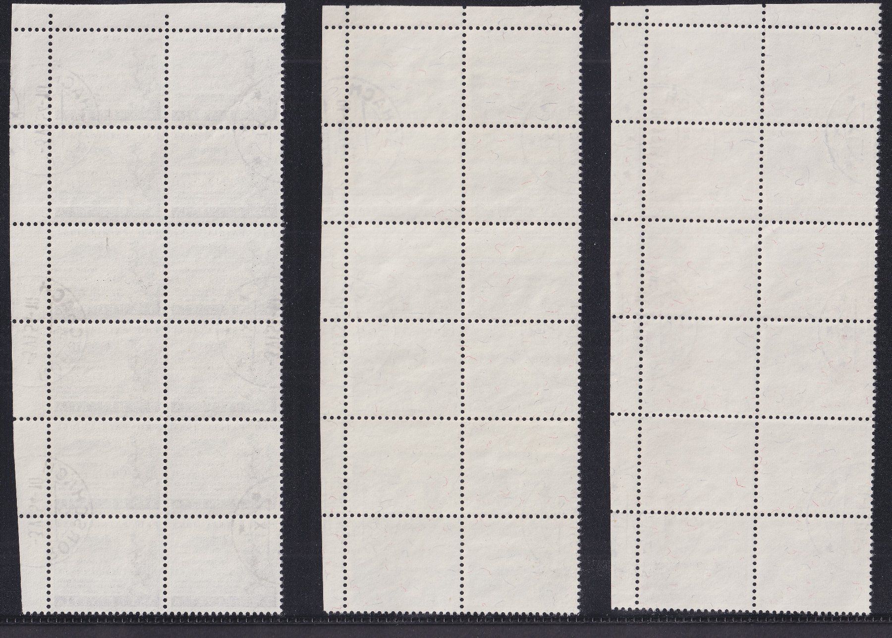 Tutti i francobolli: 1954, B66-B70: Rorschach, gestempelte 12er-Blocks Kat: 480.- – Usato da Sursee venduto da Luzernerraute 2