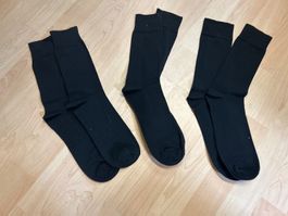 3 Paar Socken, schwarz, Grösse 43-46, Neu & Original!