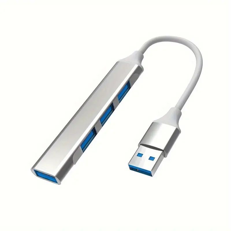 Hub & Switch: Silber USB-Hub 4 Port Multi USB Splitter Adapter USB-A – Nuovo e nell'imballaggio originale da Wettingen venduto da Chnoelleli