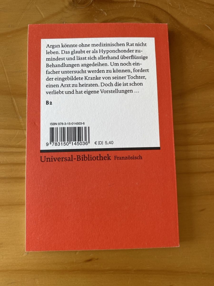 Libri: Le Malade imaginaire, Molière – Nuovo e nell'imballaggio originale da Brenzikofen venduto da mar_m9vl 1