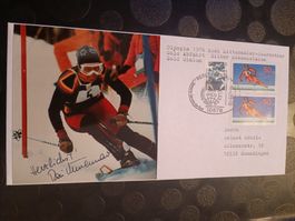 Rosi Mittermaier - handsignierte mit Sonderstempel FDC