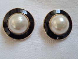 Elegante Ohrclips mit Perlen-Design, Vintage Stil