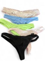 5 pairs of size s thongs