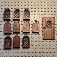Lego 10x Fenster mit Gitter (60593) + Tür