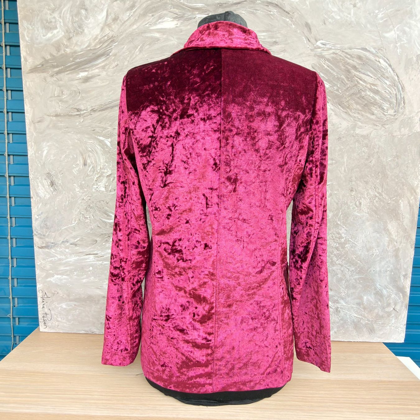 Jacken: Blazer en velours bordeaux – Gebraucht aus Thônex von BrYu 1