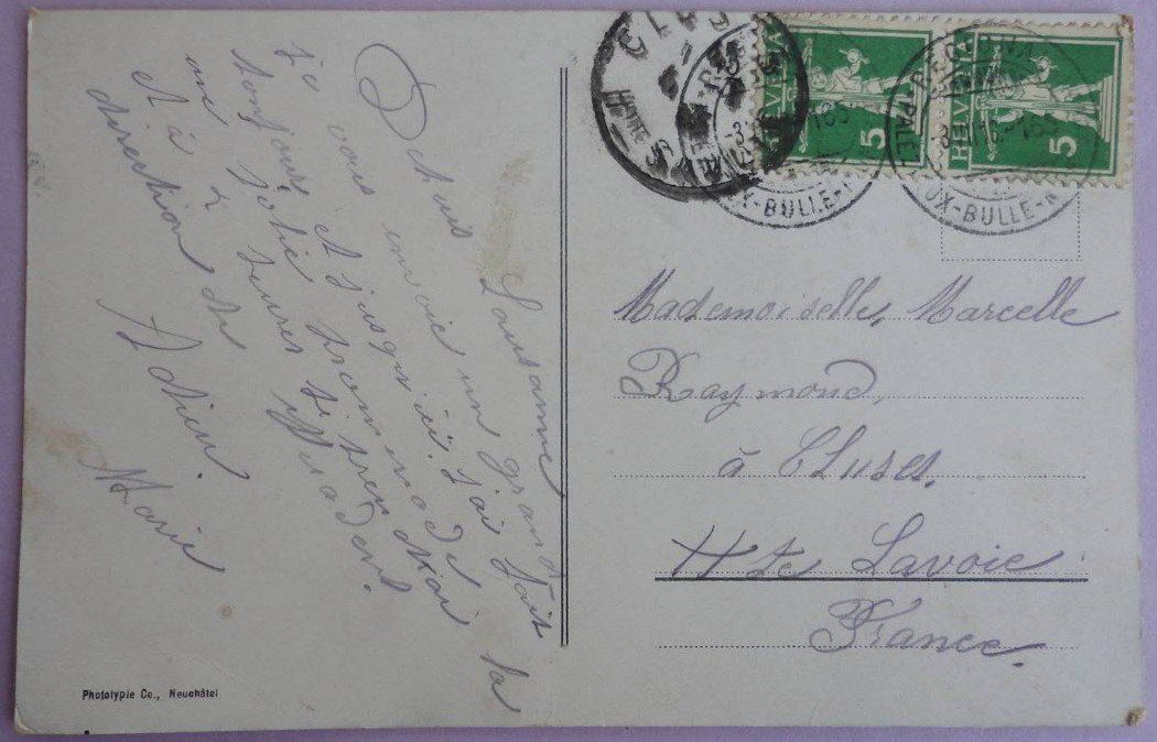 Cartoline postali: Chillon et Panorama du Léman – Difettoso da Fétigny venduto da Billy2miny 1
