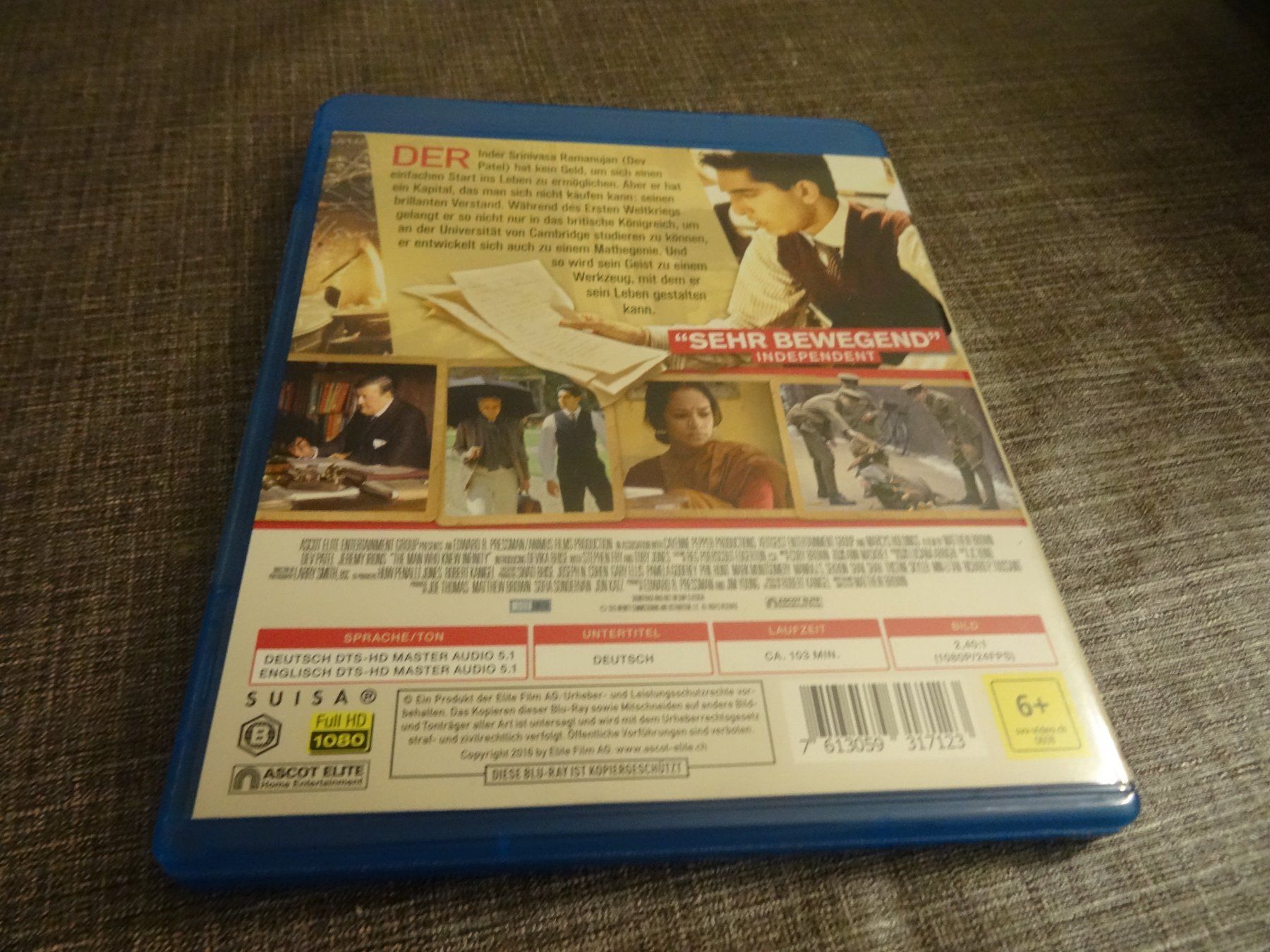Alle DVDs: Blu-ray The Man Who Knew Infinity – Gebraucht aus Olten von Disc-Verkauf 2