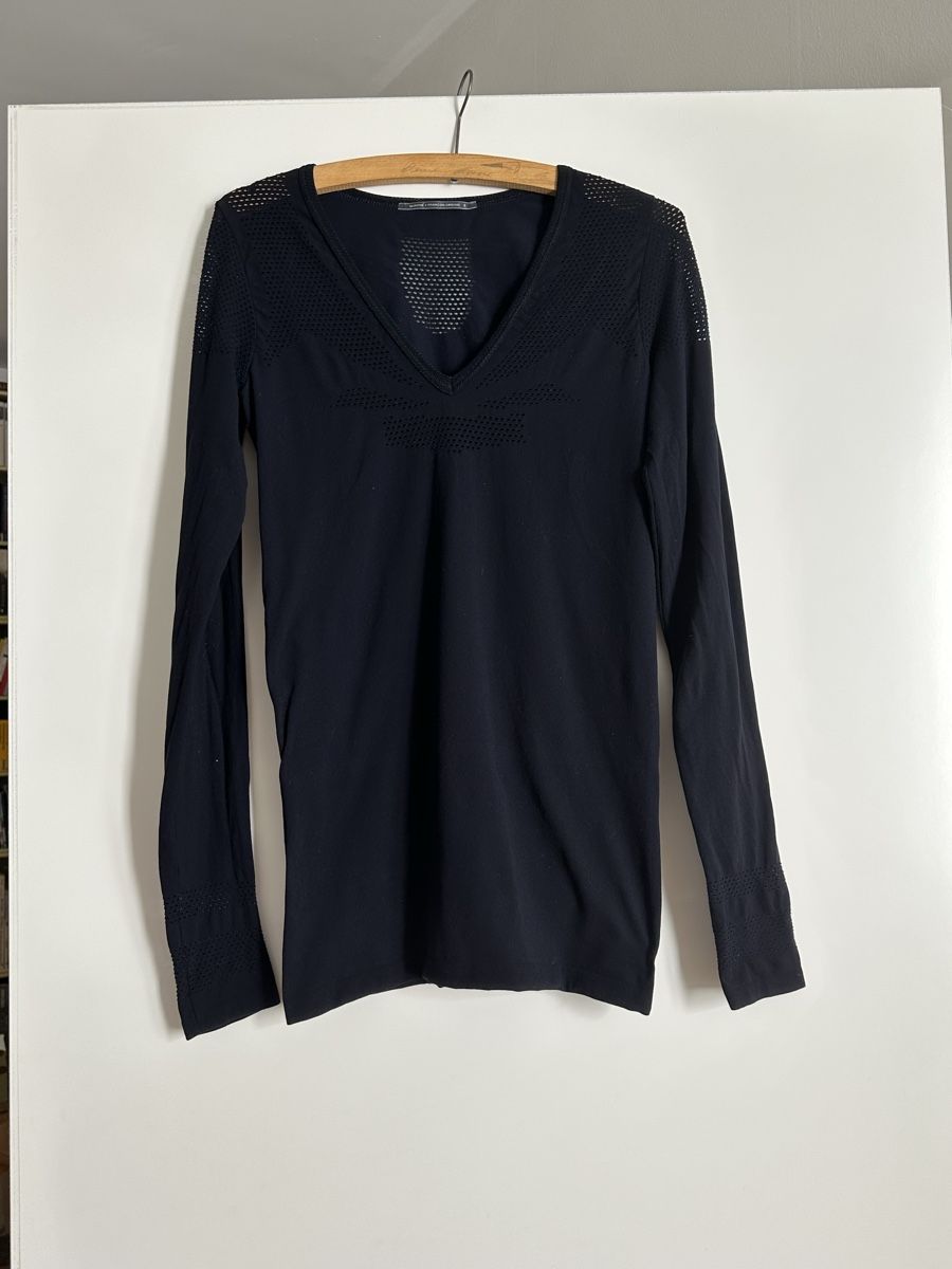 Top: Langarmshirt Marithe Francois Girbaud dunkelblau Grösse 4 – Usato da Riehen venduto da filofax123