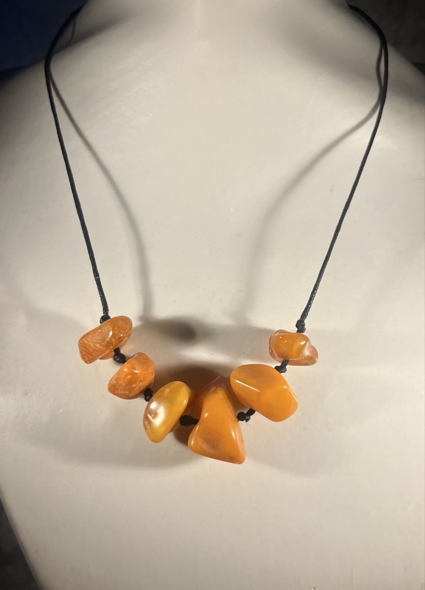 Catenine: Collier en ambre de la Baltique véritable – Usato da Genève venduto da DELIRBEADS 4