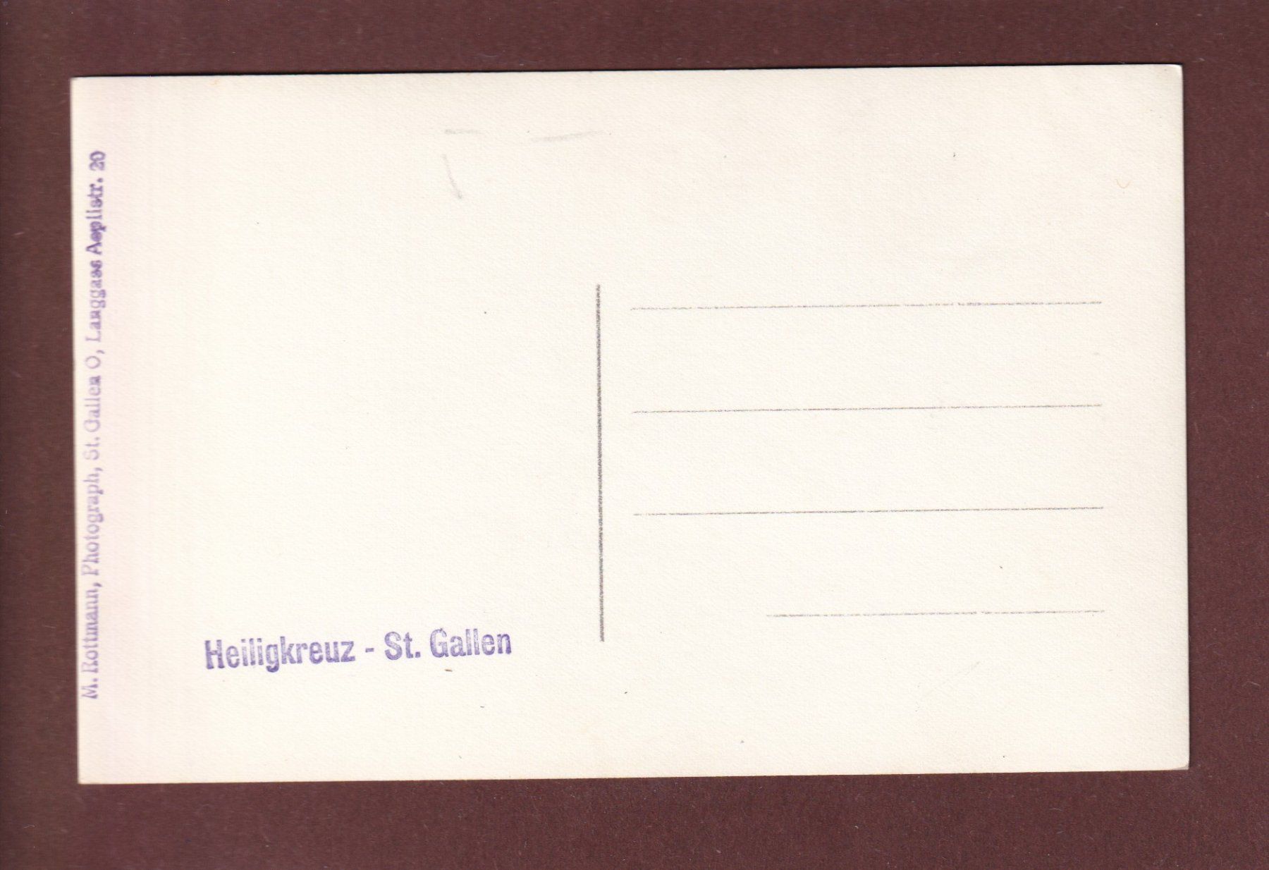 Cartoline postali: ST. GALLEN - Heiligkreuz – Usato da Pully venduto da nicecards 1