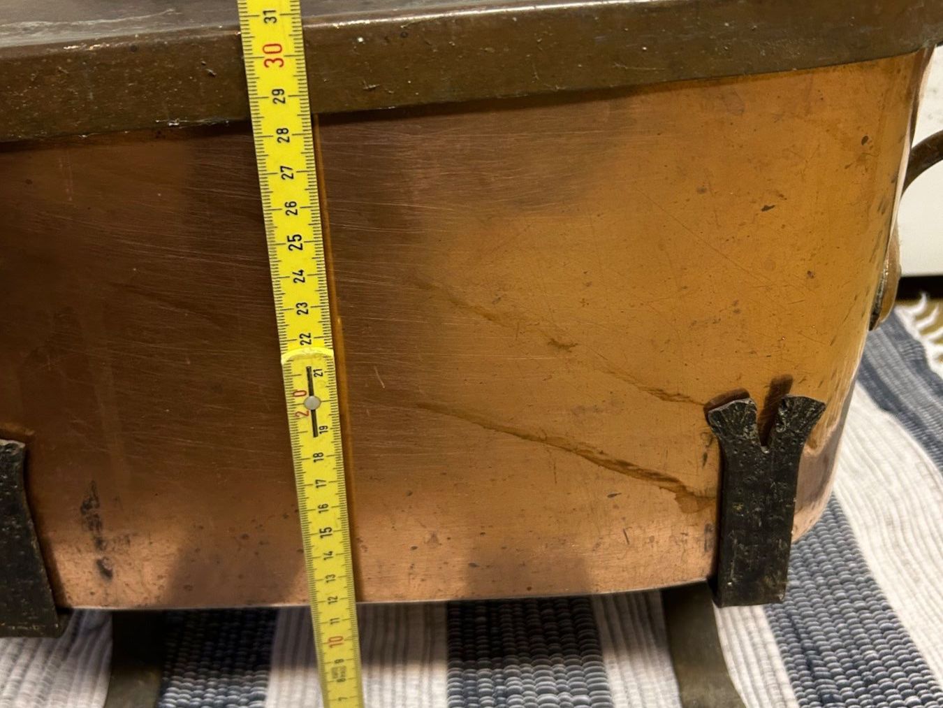 Sonstiges für Haushalt & Wohnen: Cuivre Ancien: Récipient rustique avec support fer forgé! – Gebraucht aus Palézieux von BABIGLU 6