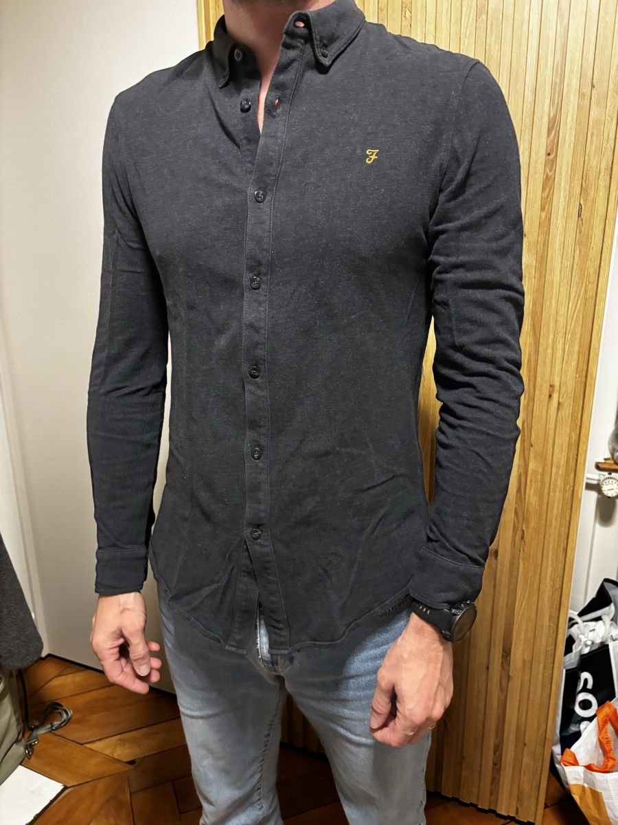 Camicie: 4 Farah Long Sleeve Shirts Button Down Solid Colors – Usato da Uster venduto da RGertsch 7