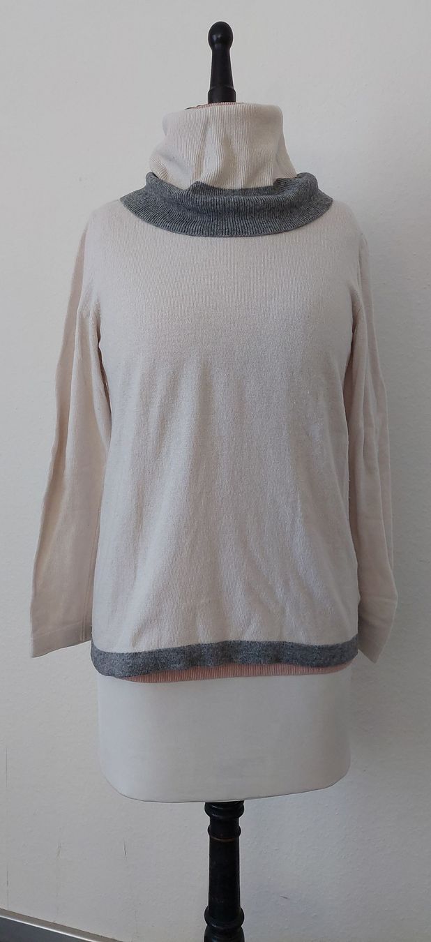 Maglioni & Felpe: Rollkragenpullover in Beige/Grau, Grösse M - Top Zustand – Usato da Gwatt (Thun) venduto da Letzte-Chance