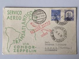 Brasilien 1932, Great Condor Graf Zeppelin Postcard