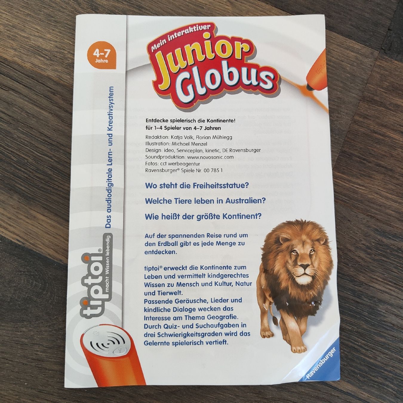 Tiptoi Giochi: Tiptoi interaktiver Junior Globus, 4-7 Jahre – Usato da Aesch ZH venduto da TaniTomy 4